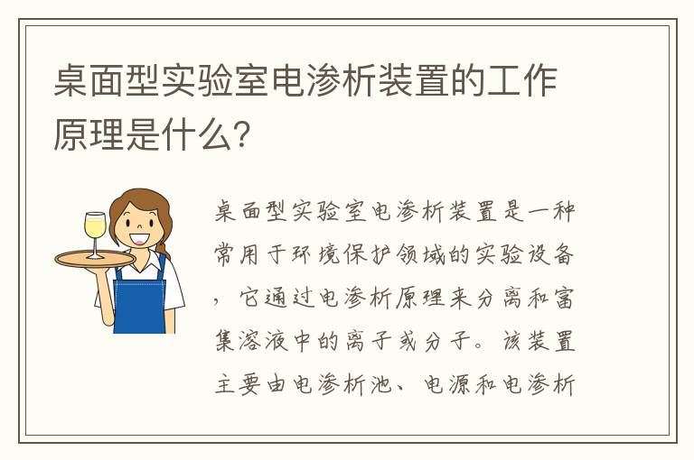 桌面型實(shí)驗室電滲析裝置的工作原理是什么？