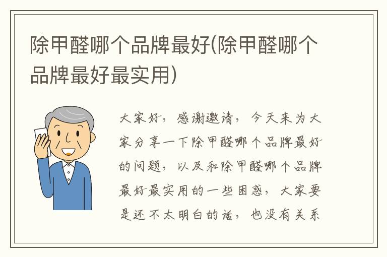 除甲醛哪個(gè)品牌最好(除甲醛哪個(gè)品牌最好最實(shí)用)