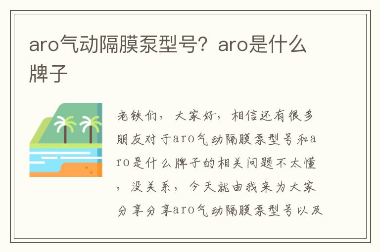 aro氣動(dòng)隔膜泵型號？aro是什么牌子